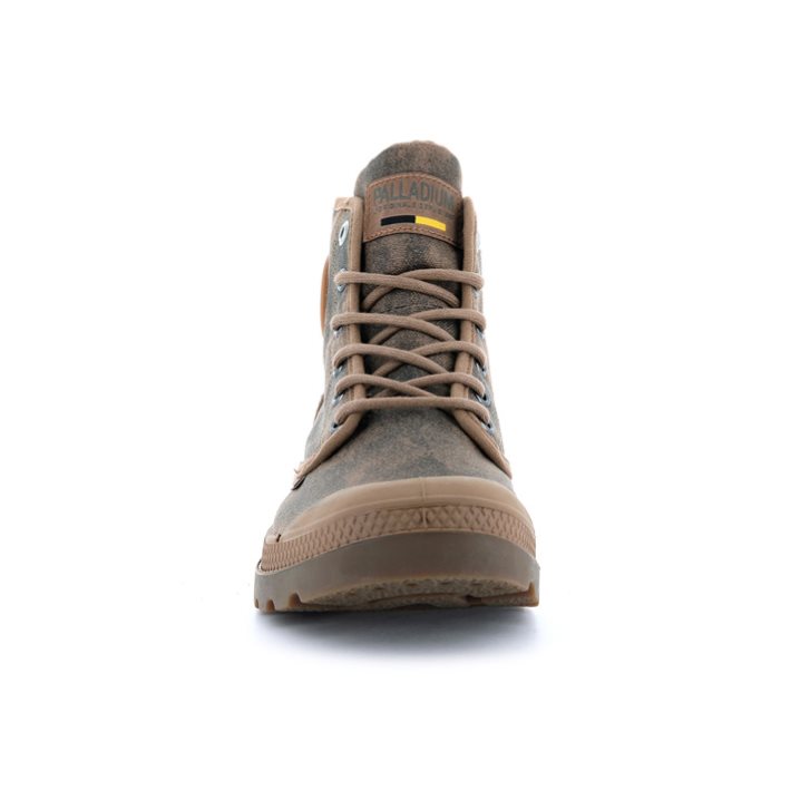 Bottes Palladium Pampa Hi WAX Homme Marron | FR VHE468O